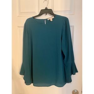 Michael Kors Green Blouse (size large)